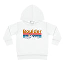 Boulder Toddler Hoodie - Retro Mountain Sun Unisex Boulder Toddler Sweatshirt-5