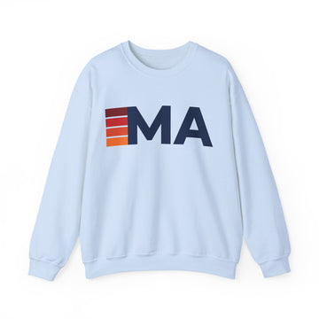 Buy light-blue Massachusetts Retro Sweatshirt | Retro Stripes Massachusetts