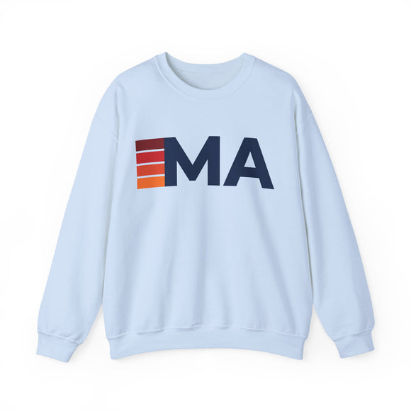 Massachusetts Retro Sweatshirt | Retro Stripes Massachusetts