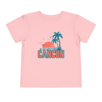 Buy pink Cancun, Mexico Toddler T-Shirt - Retro Palm Tree Toddler Cancun Shirt