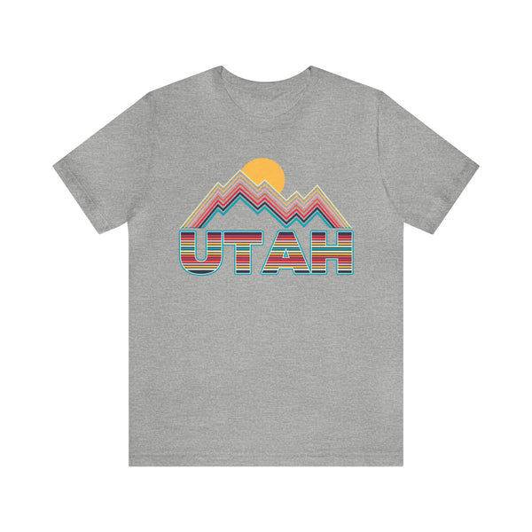 Utah T Shirt Retro Mountain - Unisex Utah Shirt