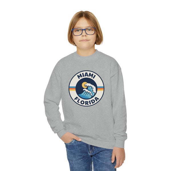 Miami, Florida Youth Sweatshirt - Unisex Kid's Miami Crewneck Sweatshirt