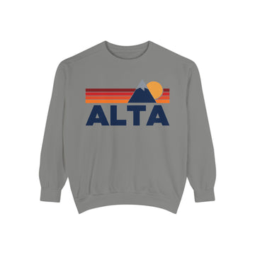 Buy grey Alta, Utah Mountain Stripes Sweatshirt | Comfort Colors - 100% Cotton