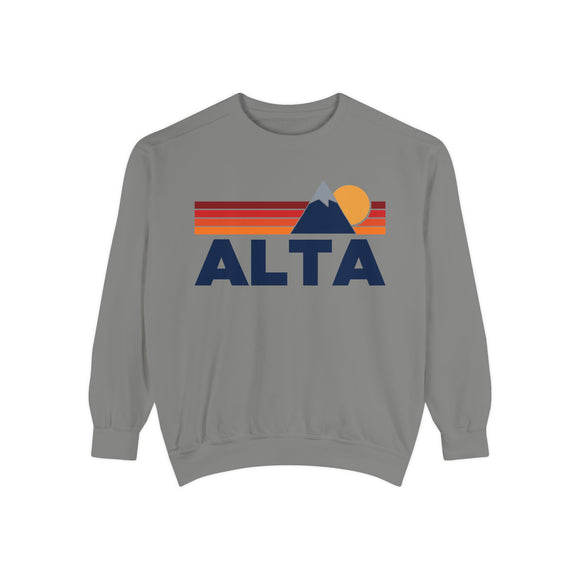 Alta, Utah Mountain Stripes Sweatshirt | Comfort Colors - 100% Cotton
