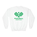Montana Youth Sweatshirt - Pickleball Unisex Kid's Montana Crewneck Sweatshirt-1
