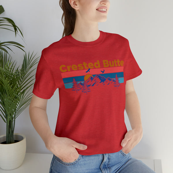 Crested Butte, Colorado Shirt - Mountain Sunset Unisex Crested Butte T-Shirt