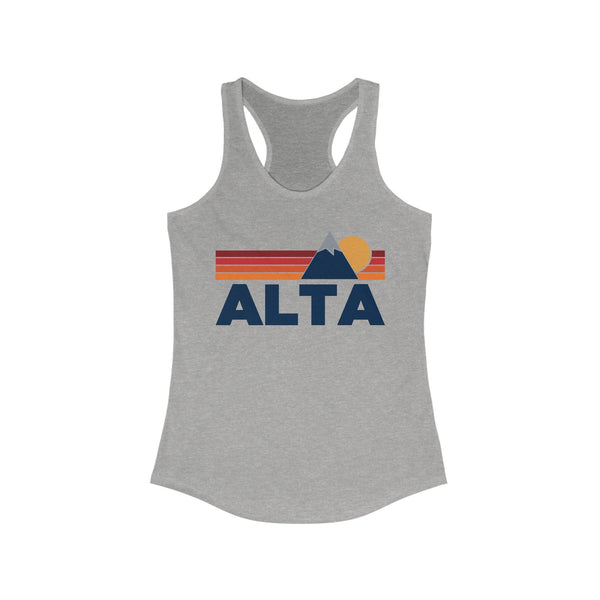 Alta, Utah Women's Racerback Tank Top - Mountain Lover Sleeveless Shirt, Women's Alta Hiking Tank