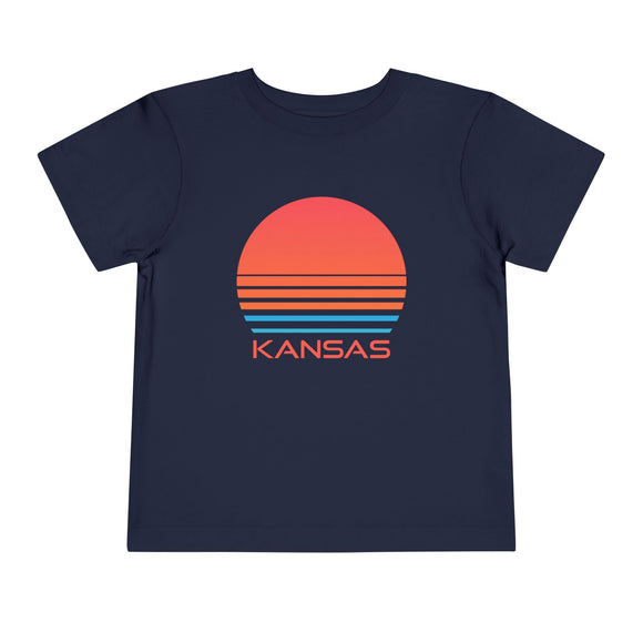 Kansas Toddler T-Shirt - Retro 80s Unisex Toddler Kansas Shirt