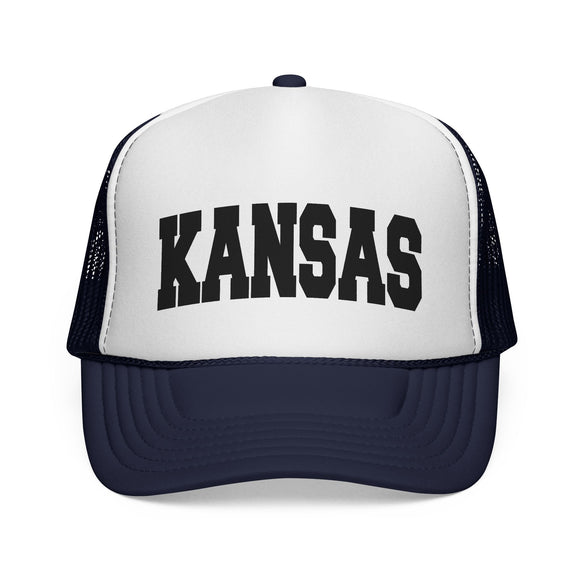 Kansas Retro Collegiate Style Trucker Hat