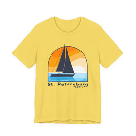 Buy maize-yellow St. Petersburg, Florida T Shirt - Sailboat Tee