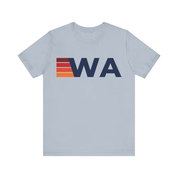 Buy light-blue Washington Retro Stripes T-Shirt | Washington State Tee