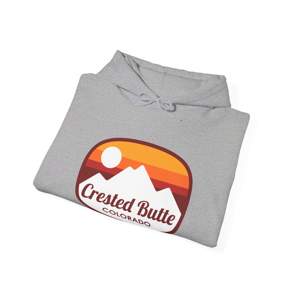 Crested Butte, Colorado Hoodie - Retro Ombre Unisex Crested Butte Hoodie Sweatshirt