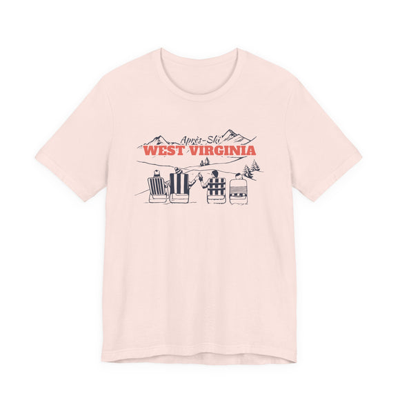 West Virginia Après-ski T-Shirt - Vintage Mountain Graphic Tee