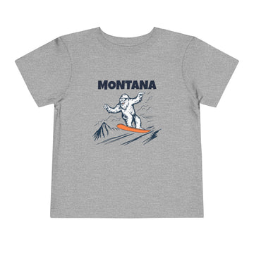 Buy athletic-heather Montana Yeti Snowboard Toddler Tee