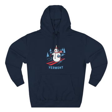 Buy navy Premium Vermont Skiing Snowman Hoodie