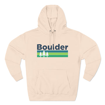 Buy pale-pink Premium Boulder, Colorado Hoodie - Retro Unisex Boulder Sweatshirt