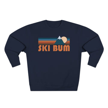 Buy navy Premium Ski Bum Retro Mountain Graphic Sweatshirt