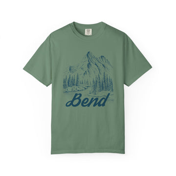 Buy light-green Bend, Oregon Graphic Tee - Mountain Illustration Bend T Shirt