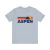 Retro Aspen, Colorado T-shirt, Mountain Tee, Vintage Aspen Unisex Jersey Shirt, Outdoor Hiking Apparel