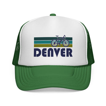 Denver, Colorado Retro Bike Trucker Hat - Vintage Style Denver Cap - 0