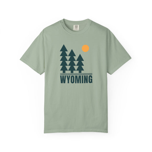 Wyoming T Shirt, Comfort Colors Cotton 100% Cotton Trees Tee