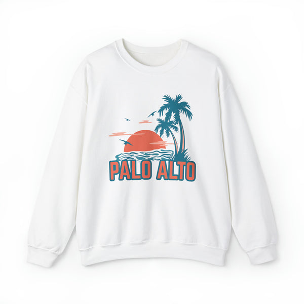 Palo Alto, California Sweatshirt - Unisex Palm Tree Palo Alto Sweatshirt
