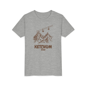 Buy athletic-heather Ketchum, Idaho Youth T-Shirt — Vintage Gondola Ski Mountain Tee