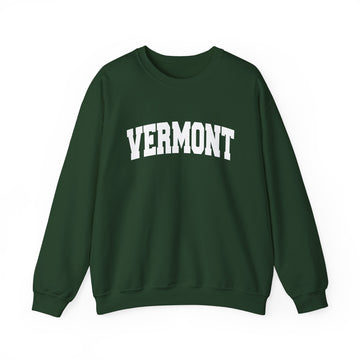 Buy forest-green Vermont Sweatshirt - Unisex Graphic Crewneck