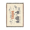Taos, New Mexico Ski Town Throw Blanket | Mountain Woven Blanket-3