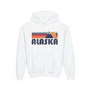Alaska Youth Hoodie Retro Mountain, Kids Pullover, Vintage Style Alaska Sweatshirt-1
