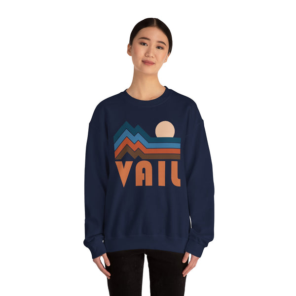 Vail, Colorado Sweatshirt Retro Mountains, Vail Unisex Graphic Crewneck