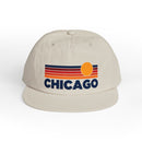 Chicago, Illinois retro sunset Surf Cap | vintage striped sun state hat-4
