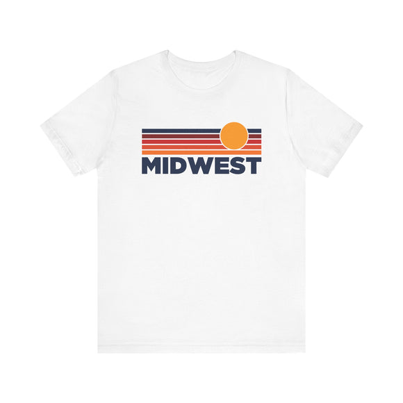 Midwest T-Shirt Retro Sun Ombre Unisex Tee, Vintage Midwest Tee, Mountain Sun Tee, Midwest Souvenir Shirt