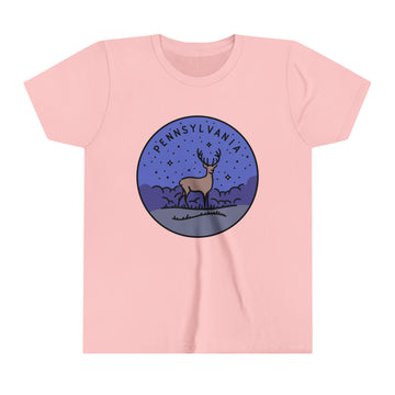 Buy pink Pennsylvania Youth T-Shirt - Unisex Kids Pennsylvania Shirt