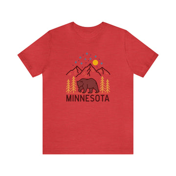 Buy heather-red Minnesota T-Shirt - Retro Unisex Minnesota Shirt