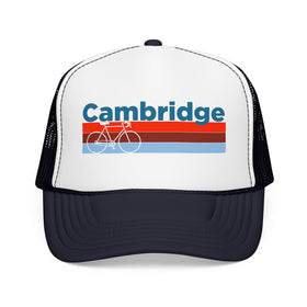 Buy navy-white-navy Cambridge, Massachusetts Trucker Hat - Foam Cambridge Bike Cap