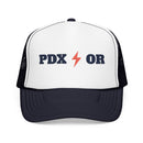 Portland, Oregon Retro Trucker Hat - Lightning Foam Cap-1