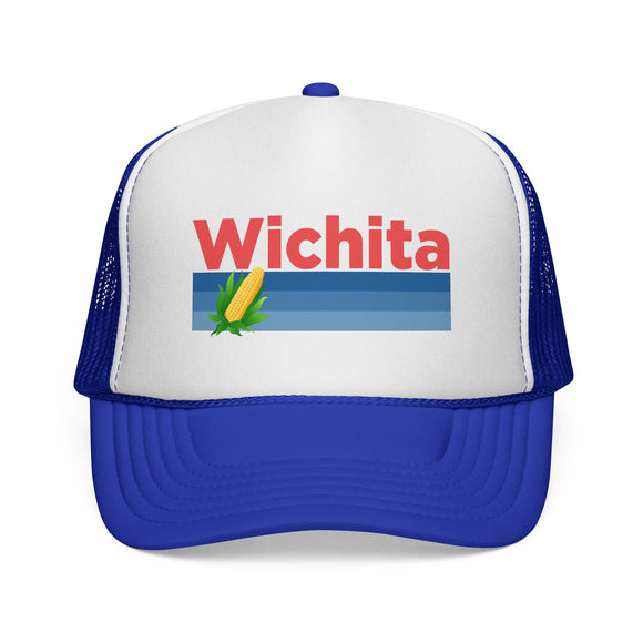 Wichita, Kansas Retro Corn and Farm Trucker Hat