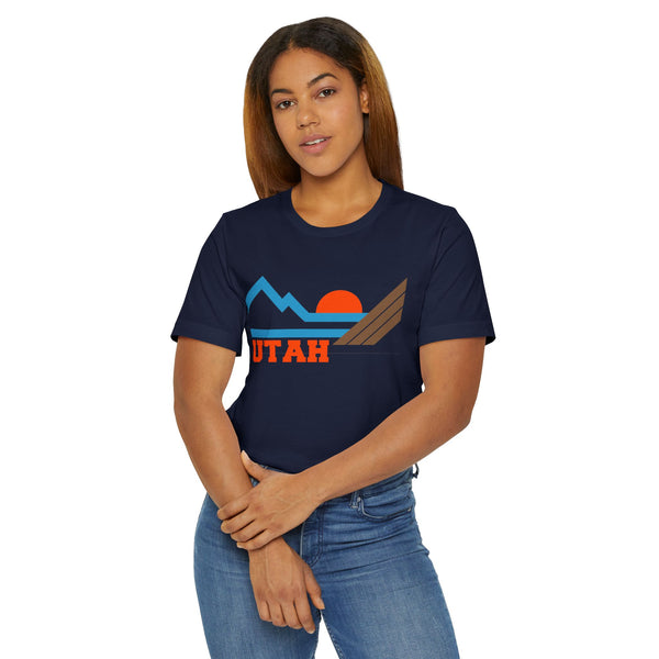 Utah Retro Mountains Sunset T-Shirt | Vintage Utah Tee