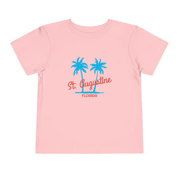 Buy pink St. Augustine, Florida Toddler T-Shirt - Retro Palm Tree Toddler St. Augustine Shirt