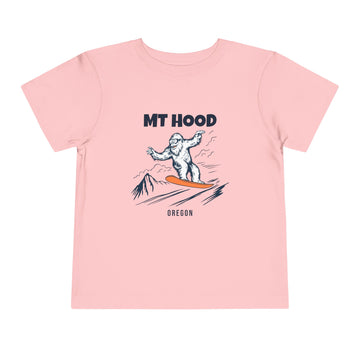 Buy pink Mt Hood, Oregon Yeti Snowboard Toddler Tee