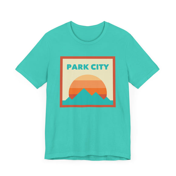 Retro Park City, Utah T-Shirt, Mountain Sun Tee, Unisex Graphic Shirt, Vintage Park City, Utah Top, Outdoor Adventure Clothing