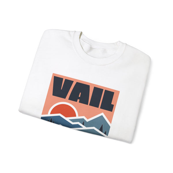 Vail, Colorado Sweatshirt Retro Mountains, Vail Unisex Graphic Crewneck