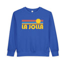 La Jolla, California Toddler Sweatshirt - Retro Sun La Jolla Toddler Crewneck Sweatshirt-2