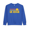 La Jolla, California Toddler Sweatshirt - Retro Sun La Jolla Toddler Crewneck Sweatshirt