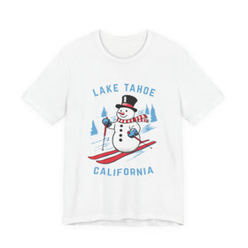Lake Tahoe, California T Shirt - Ski Snowman Graphic Tee