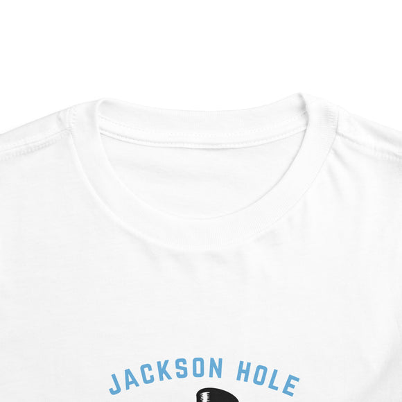 Jackson Hole, Wyoming Toddler Skiing Snowman Graphic Tee - Kids Jackson Hole T-Shirt