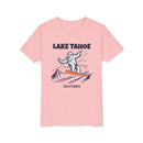 Lake Tahoe, California Yeti Snowboard Youth Tee - Kids Skiing Shirt-5