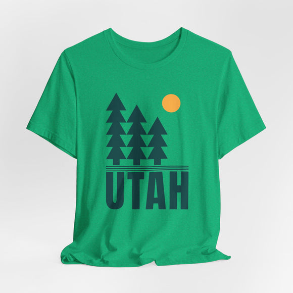 Utah T Shirt - Retro Trees Utah Tee