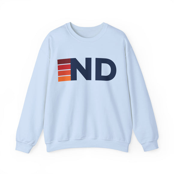North Dakota Retro Sweatshirt | Retro Stripes North Dakota